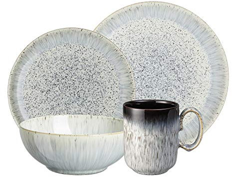 Denby USA HLO-16PCB Halo Kitchen Breakfast Collection 16 PC Set, Stoneware