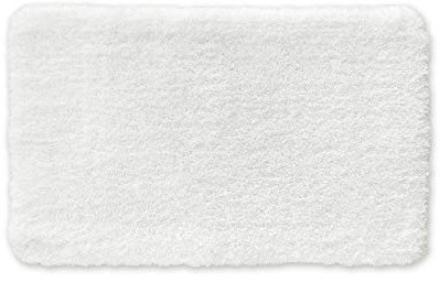 WohnDirect Premium Badematte Einzeln zum Set kombinierbar • Badvorleger Duschmatte • rutschfest & Waschbar • Badteppich, Badezimmerteppich Weiss • 50 x 80 cm