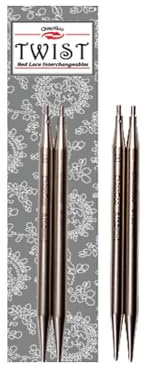 ChiaoGoo TWIST Lace Stricknadelspitzen 10 cm 5,00 mm Silber - 1 Stück