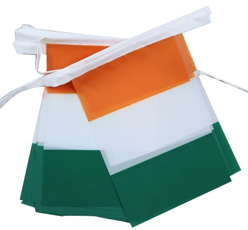AZ FLAG - Guirlande Drapeau Côte d'Ivoire - 6 Mètres Avec 20 Fanions Ivoirien De 21x14 cm - Petits Drapeaux 100% Polyester - 60g