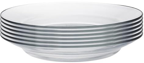 Duralex LYS - Juego de Platos hondos - Cristal Templado Resistente al Calor - 230 mm - Pack de 12