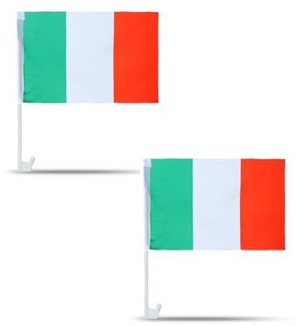 2er SET Auto Flagge Fahne WM Länder Fußball Fan Farbe: Italien