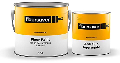 Floor Paint by floorsaver | Anti Slip | Light Grey | 2.5 litres