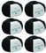 MyOma Merinowolle Zum Stricken - Schwarz (Fb 3200) - 6 Knäuel Dicke Wolle - GRATIS Label - 50g/75m - Nadelstärke 6-7mm - Weiches Merino Garn