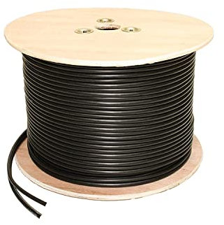 Splinktech 100m Pure Cooper Rg59 Coaxial Cable | 75 Ohm Satellite Cable | Shotgun Coax Cable 1 Video& 2 Core CCTV | CCTV Cable for Commercial & Residential Use