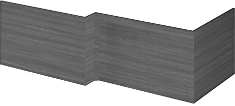 Hudson Reed OFF579 Shower End Bath Panels, Grey Avola, 700mm