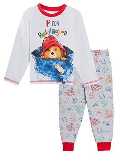 Paddington Bear Pyjamas Luxury Kids Full Length Bottoms with Long Sleeve T-Shirt Boys Girls Unisex Character Pjs Gift Set
