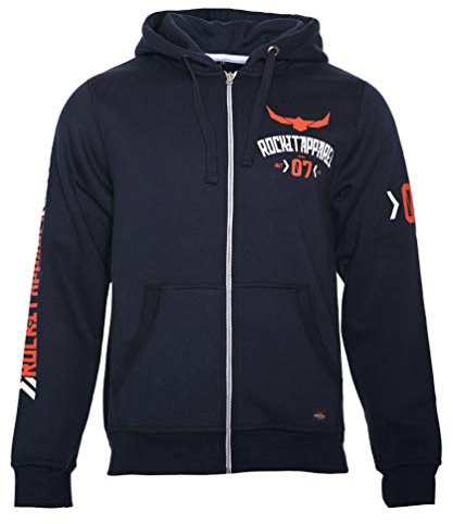 ROCK-IT Apparel I Giacca con Cappuccio da Uomo Racer 07 I Felpa con Cappuccio Premium I Hoodie con Cerniera I Tessuto Molto Confortevole e Morbido I Pullover [S-5XL ] Blu Navy M