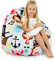 Italpouf Sitzsack L Kindersitzsack, Indoor, Sitzsack Sessel für Kinder, EPS Perlen Füllung, Abnehmbarer Bezug, Maschinenwaschbar, Kindersessel, Zertifiziert, Piraten