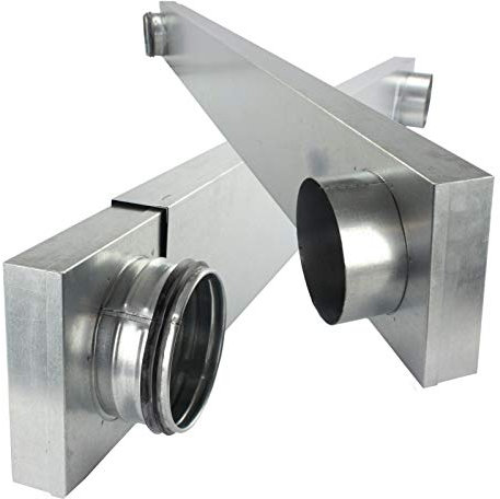 Saunakanal Teleskopkanal Kanal-Rohr-Verbinder Umlenkstück Zu-Abluft Lüftungsrohr Ø 100 mm