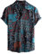 VATPAVE Mens Summer Tropical Shirts Short Sleeve Button Down Aloha Hawaiian Shirts Large Navy