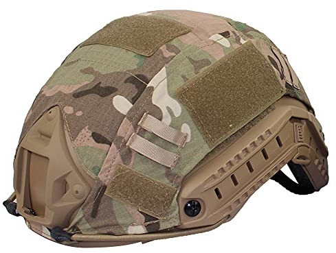 Helmet Cover Only 1pc 2 Colors Game Hunting Paintball Combat Camouflage Helmet Cover for Fast Helmet(a)