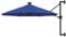 vidaXL Sonnenschirm Wandmontage mit LEDs Metallmast Wandschirm Ampelschirm Balkonschirm Gartenschirm Marktschirm Schirm 300cm Blau
