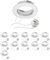ledscom.de 12 Stück Decken-Einbaurahmen FERE Einbaurahmen weiß matt (LED/Halogen/GU10/MR16/PAR16/50mm) inkl. GU10 Fassung