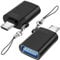 Seminer Micro USB auf USB 3.0 Adapter (2er Pack) mit Lanyard, Micro USB Stecker auf USB-A Buchse OTG Adapter Kompatibel mit Samsung S7 S6, OTG Micro Devices, Flash Drive, Tastatur (Schwarz)