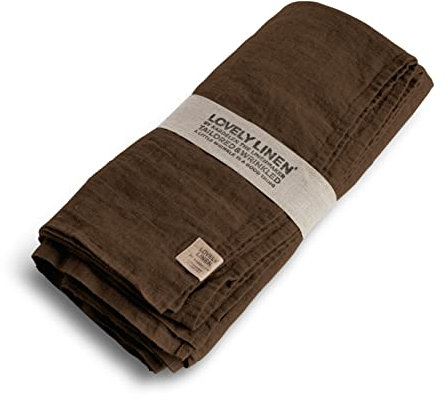 Lovely Linen TCL0194B Lovely Tischdecke Leinen Chocolate 145 x 380 cm (1 Stück)