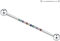 14G Industrial Barbell Chirurgenstahl Industrial Piercing Schmuck Silber Industrial Barbell 38 mm langer Gerüststab Industrial Bar mit Mix Color CZ Knorpelohrring Helix-Ohrringe für Damen Herren