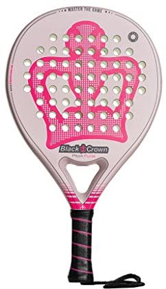 Black Crown - Pala de Padel Piton Furia - Forma Redonda - Equilibrio Entre Control y Potencia - Peso 350 gr - Marco 38 mm 80% Fibra de Carbono - Pala Blanda