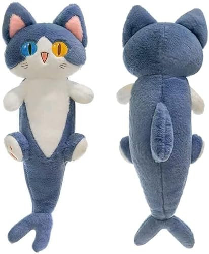JOSON Niedliches Plüschhai-Spielzeug, weiches Cartoon-Hai-Katzen-Fülltierkissen, geeignet für Geburtstag für Jungen und Mädchen (85,1 cm)