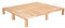 Gigapur Kiefer massiv Holzbett G56, naturbelassen, mit Standardfuß 25 cm Höhe, inkl. Lattenrost und Matratzenbügeln, Liegefläche 140x200 cm Best. aus 2X 70 x 200 cm