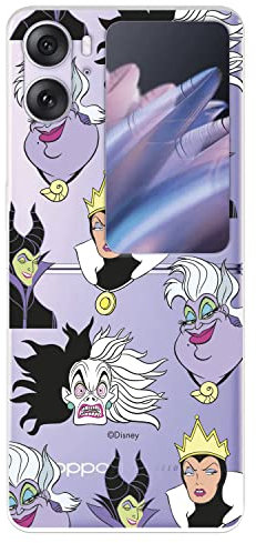 Case for OPPO Find N2 Flip Official Disney Villains Pattern to Protect Your Mobile Phone Case Clear Flexible Silicone OPPO Case with Official Licensed