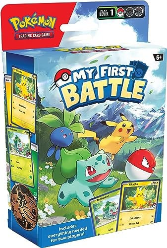 Pokémon TCG: Mi Primera Batalla: Pikachu y Bulbasaur (2 Mini mazos y Accesorios listos para Jugar)