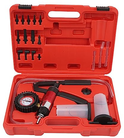 Kit di Spurgo Freni Tester per Pompa a Pressione del Vuoto per Autocarro - Materiale Resistente, Manometro di Facile Lettura, Funzionamento Conveniente