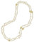 Aleasha Lange Mehrlagige Perlenkette 155CM Damen Rose Weiße Perlenkette 3 Reihige Kette Halskette Gold Schmuck Geschenk