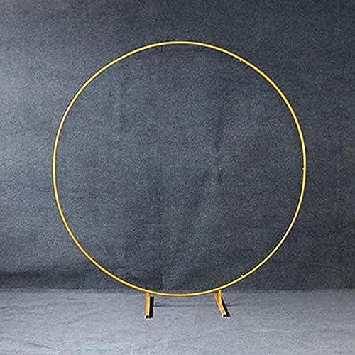 Large Wedding Arch Balloon Arch For Indoor Or Outdoor Party Decoration, Metal Backdrop Stand Frame Garden Decoration Rose Arch Trellis Pergola, Easy Assembly,Gold,2.4m,HaoAMZ