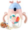 Bestele Vasos Boquilla Niños, Vaso Infantil Pajita Contrapeso Antigoteo Vaso Aprendizaje Taza con Manejas Acollador, Bebés Vaso con Pajita Antiderrame más de 6 meses