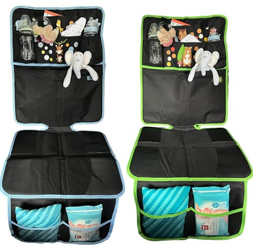 HECKBO 2X Kinder Auto Sitzauflage Baby Tiere + Waldtiere