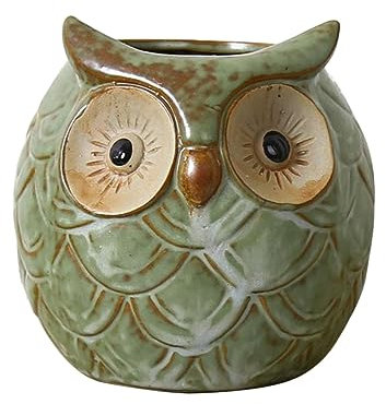SUPVOX macetas de cerámica floreros para centros de Mesa macetero con Forma de Animal Sol decoración Vintage Flower Vase Maceta de Terracota macetas para Plantas suculentas Ojos Grandes