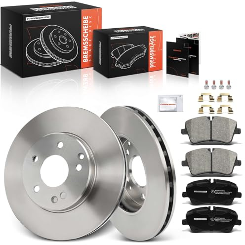 Frankberg Bremsensatz inkl. 2x Bremsscheiben + 4x Bremsbeläge Vorne | Kompatibel mit CLC-Klasse CL203 CLK Cabriolet A209 C-Klasse Coupe CL203 W203 Replace# 2104210712