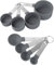 Set 8 cucchiai dosatori multifunzione, per misurare solidi e liquidi in cucina, nero