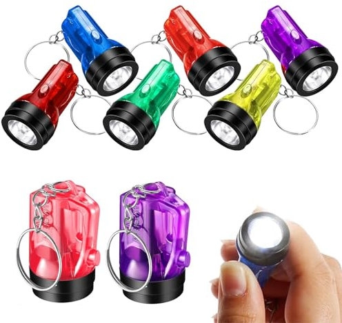 Mini Linterna LED Set,Mini Linterna Llavero LED,Linterna LED para Niños,Linterna Niños,Linterna Pequeña,Llavero Linterna LED,Linterna Infantil Juguetes para Camping/Emergencias,Regalos para Niños,8PC