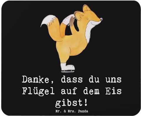 Mr. & Mrs. Panda Mauspad Eiskunstlauf Trainerin Danke - Geschenk, träumen, Disziplin, Geschenk Coaching, Choreographie, handgefertigte Produkte,