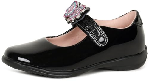 Lelli Kelly Luna 2 Butterfly Dolly Girls School Shoes 11.5 Black Patent