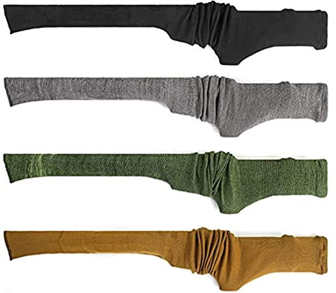 ANSNOW 2 Stück Jagd-Armeerucksäcke, Gestrickte Gewehrsocken Für Gewehre, Schrotflinten, 54 X 4 Aufbewahrungstasche, 5 Farben/Hellgrau