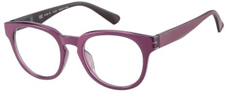 JOOX Retro Lesebrille für Frauen, Lila runde Lesebrille mit Federscharnieren +1.00