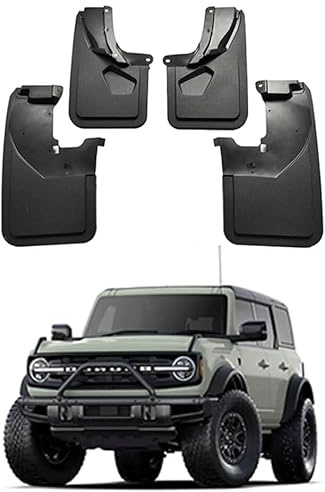 GZCSsm 4 Stück Auto Schmutzfänger für Ford Bronco Sport/Off Road 2020-2024, Vordere Hintere Kotflügel Spritzschutz Mud Flaps Auto Zubehör