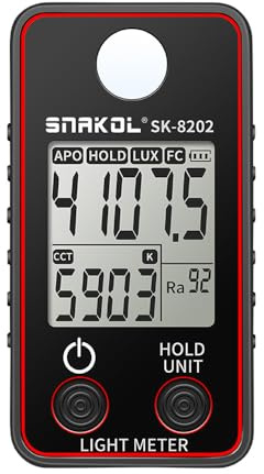 Karlak Farbtemperatur-Tester, hochpräzises Beleuchtungsmessgerät, 0,5–300000 LUX, LED-Beleuchtungstest-Messgerät, Foto-Leuchtdichtemessgerät