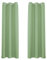 Happy Homewares Olive Green Eyelet Curtains - 46 x 54 Inch Drop - Elegant Room Darkening Blackout Curtains with Thermal Insulation - 2 Panels for Bedroom or Living Room