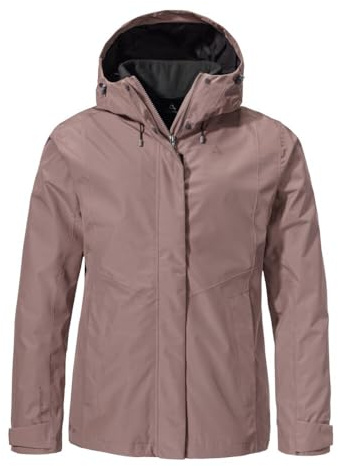 Schöffel Damen 3in1 Jacket Style Okere WMS, wasserdichte, atmungsaktive Outdoorjacke mit herausnehmbarer Fleecejacke, warme 3in1 Jacke mit verstellbarer Kapuze