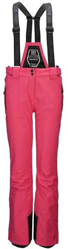 killtec Damen Skihose/Ski-Trägerhose mit abzippbarem Latz und Kantenschutz Laraka, pink, 38, 35247-000