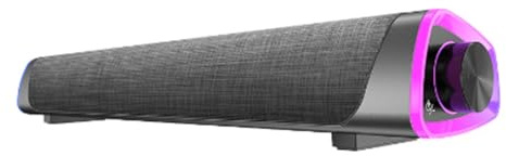 Boddceto 4D Computer Speaker Bar Stereo Sound Subwoofer for Laptop Notebook PC Music Player (Black)