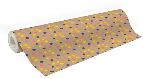 Clairefontaine 223928C - Rolle Geschenkpapier Kraft 70g, 50x0,70m, lange Breite für Profis geeignet, Liwa, 1 Stück