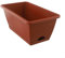 Whychstore Jardinières rectangulaires en plastique avec base antidérapante qui stabilise tout en mettant en valeur votre verdure (rouge brique)