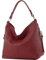 modamoda de T160 Damen Leder Schultertasche Henkeltasche Large handmade in Italy, Farbe:Dunkelrot