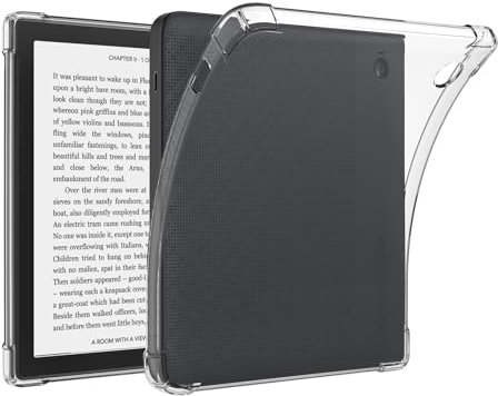 Buoluoioir Étui pour Kobo Étui Transparent pour Le Kobo Libra Colour/Kobo Libra 2 liseuse 7 Dos en Silicone léger et résistant aux Rayures