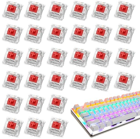 zwxqe Keyboard Axis Shaft Button 30 Pieces Keyboard Axis Accessories | Keyboards Cross Shaft Button 30 Pieces Key Replacement Pack Set Accessories Kit Set for Game Typing Game Typing